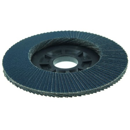 Weiler 4-1/2" Tiger Flap Disc, Angled (TY29), Backing, 80Z, 7/8" 50004
